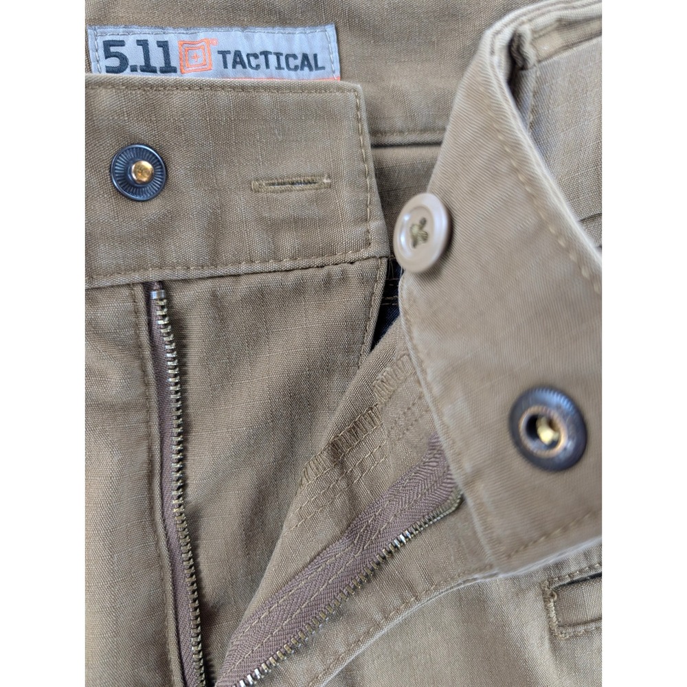 5.11 Tactical Mens 36x34 Brown Ripstop Cargo Utility Work Pants 36x31 Actual - Picture 8 of 15